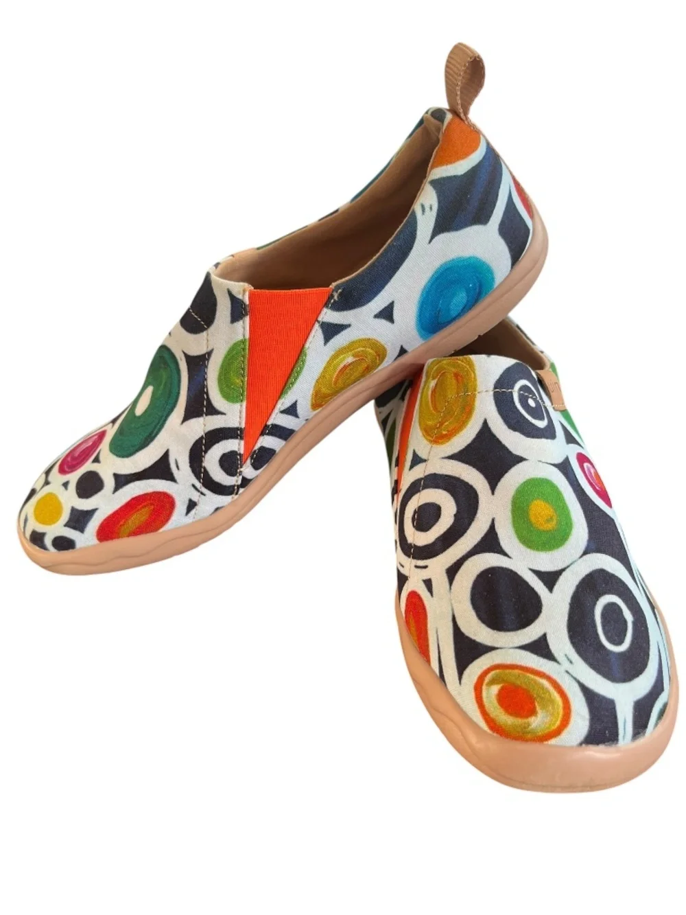 UIN Oopsie Daisy Toledo Colorful Ultra-Lightweight Slip On Sneakers Size 9.5